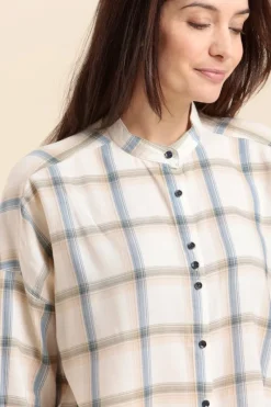 Shop chemise CADENE à carreaux en coton/viscose Femme Chemises, Blouses