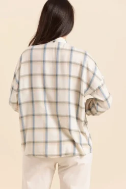 Shop chemise CADENE à carreaux en coton/viscose Femme Chemises, Blouses