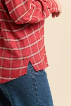 Outlet chemise CHARME à carreaux en laine/viscose Femme Chemises, Blouses