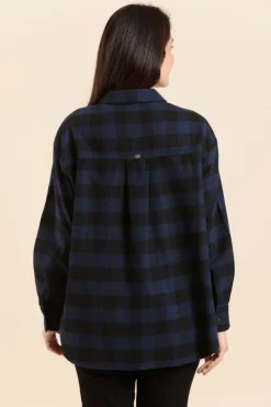 Online chemise CLUSAZ à carreaux en flanelle Femme Chemises, Blouses