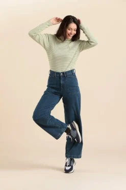 Flash Sale col roulé rayé MARCEL en coton Femme Tshirts