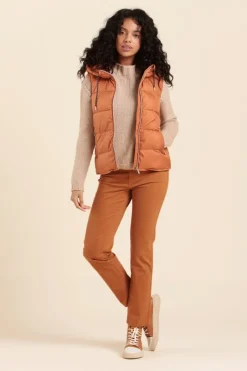 Best Sale doudoune sans manches FLIGA à capuche Femme Doudounes