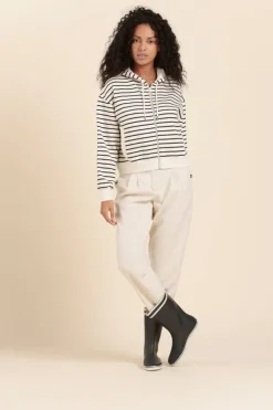 Clearance Gilet zippé rayé à capuche MAEL Femme Sweats|Pulls, Cardigans