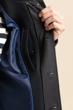 New manteau court BARNES en drap de laine Homme Manteaux|Cabans