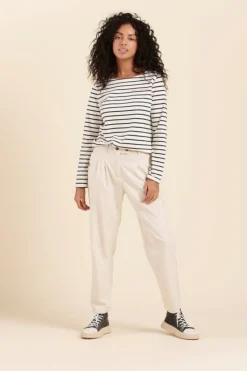 Store mariniere avec broderie coeur Femme Marinières