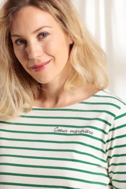 Online Marinière brodée en coton bio Femme Tshirts|Marinières