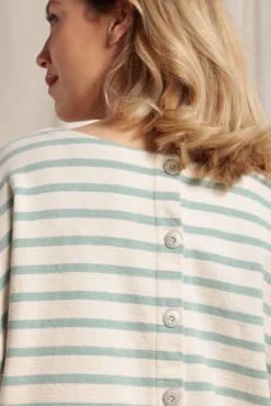 Outlet Marinière cardigan MACOUBA en coton bio Femme Tshirts|Marinières