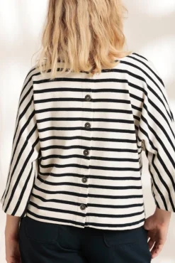 Cheap Marinière cardigan MACOUBA en coton bio Femme Tshirts|Marinières