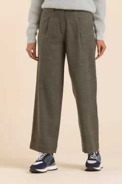 Best Sale pantalon large POUPE en flanelle Femme Pantalons, Jeans