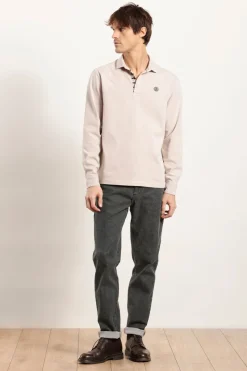 Shop polo MAGENTA avec détails rayés Homme Sweats