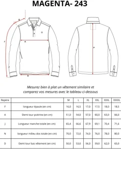 Shop polo MAGENTA avec détails rayés Homme Sweats