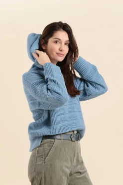 Hot pull à capuche TANGAGE en laine Femme Pulls, Cardigans