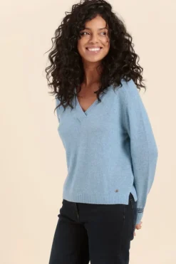 Shop pull col V TORINO en laine Femme Pulls, Cardigans