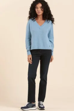 Shop pull col V TORINO en laine Femme Pulls, Cardigans