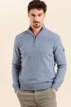 Flash Sale pull col zippé TANDEM Homme Pulls, Cardigans