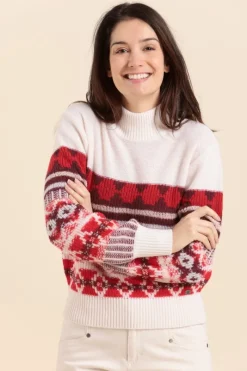 Shop pull jacquard THOLEN en laine Femme Pulls, Cardigans