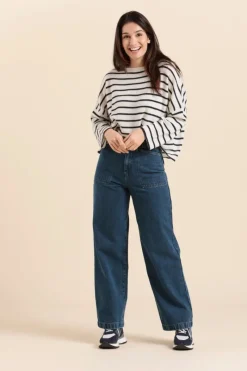 Cheap pull TAKI oversize à rayures Femme Pulls, Cardigans
