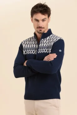 Flash Sale pull TREG motif jacquard homme laine Homme Pulls, Cardigans