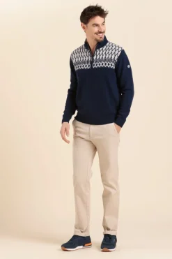 Flash Sale pull TREG motif jacquard homme laine Homme Pulls, Cardigans