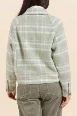 Cheap veste VARRO à carreaux en laine Femme Manteaux|Vestes